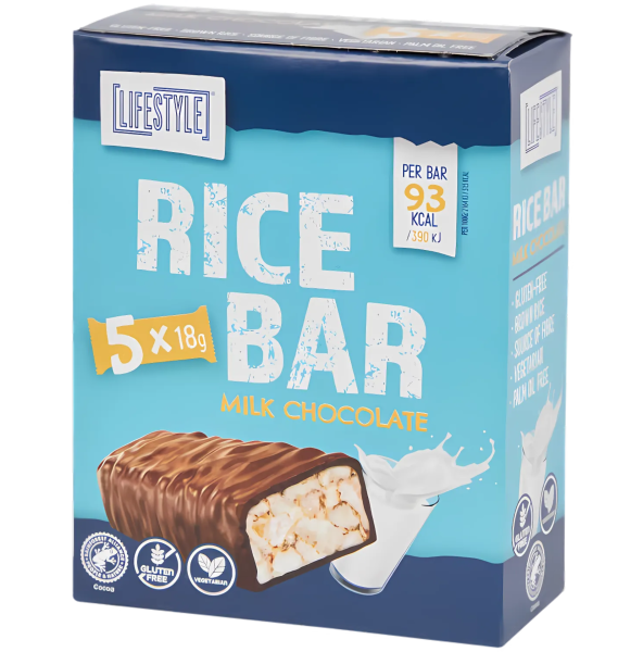 LIFESTYLE - Rice Bar Milk Chocolate glutenfrei (Einzelriegel) 18g